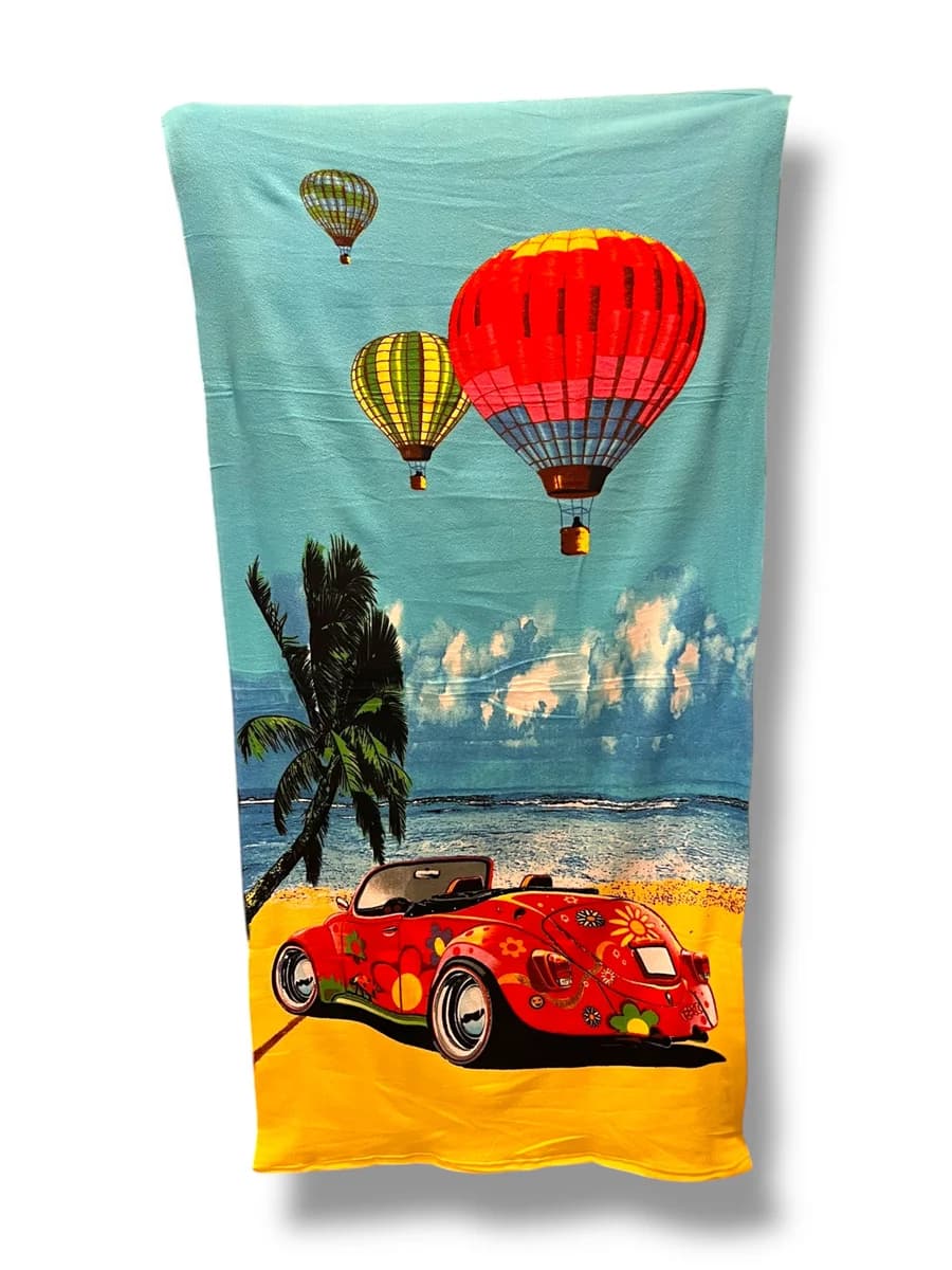 Toalla Playera Microfibra 70 X 150 Cm Mar Cristal