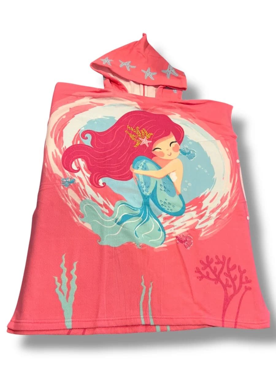 Poncho Para Niños 70 x 150cm Mar Cristal