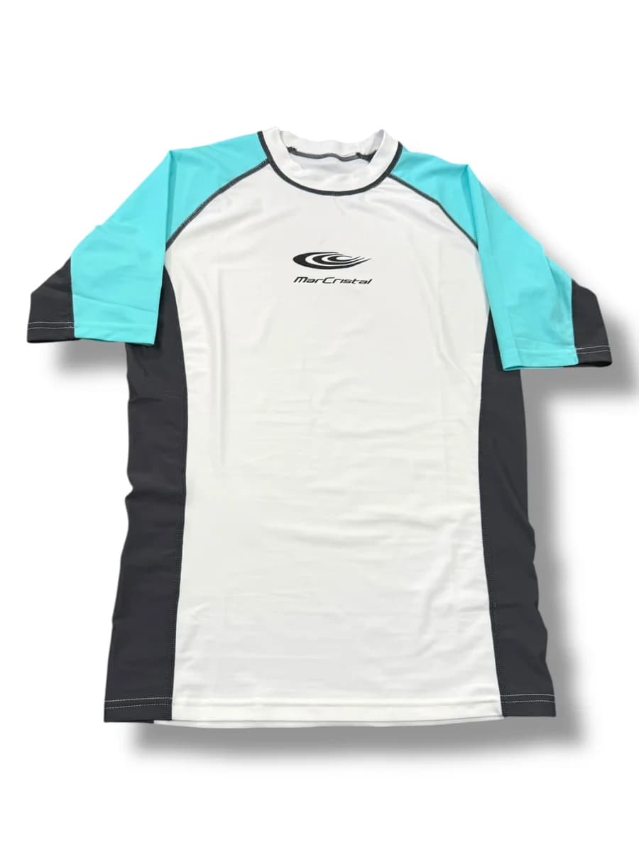Remera De Lycra Manga Corta Uv Mar Cristal