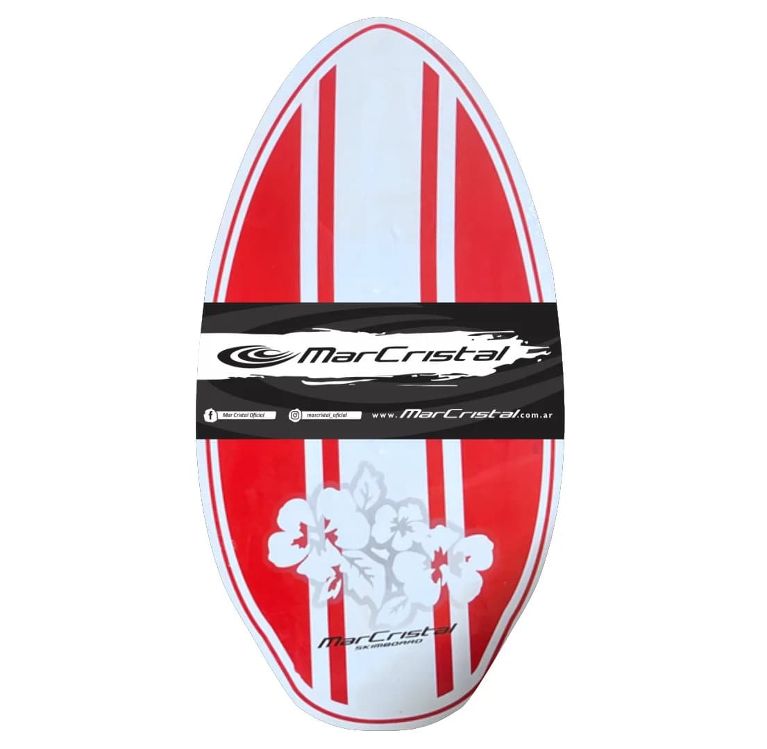 Skimboard De Madera Decorado 35' Mar Cristal
