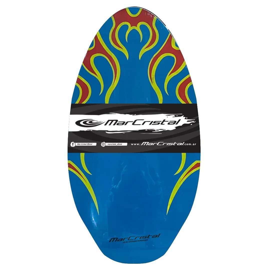 Skimboard De Madera Decorado 39' Mar Cristal