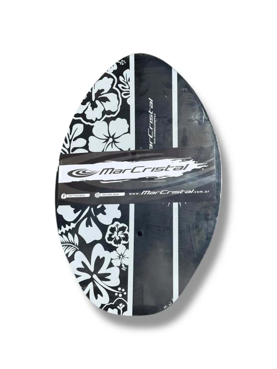Skimboard De Madera Decorado 30' Mar Cristal