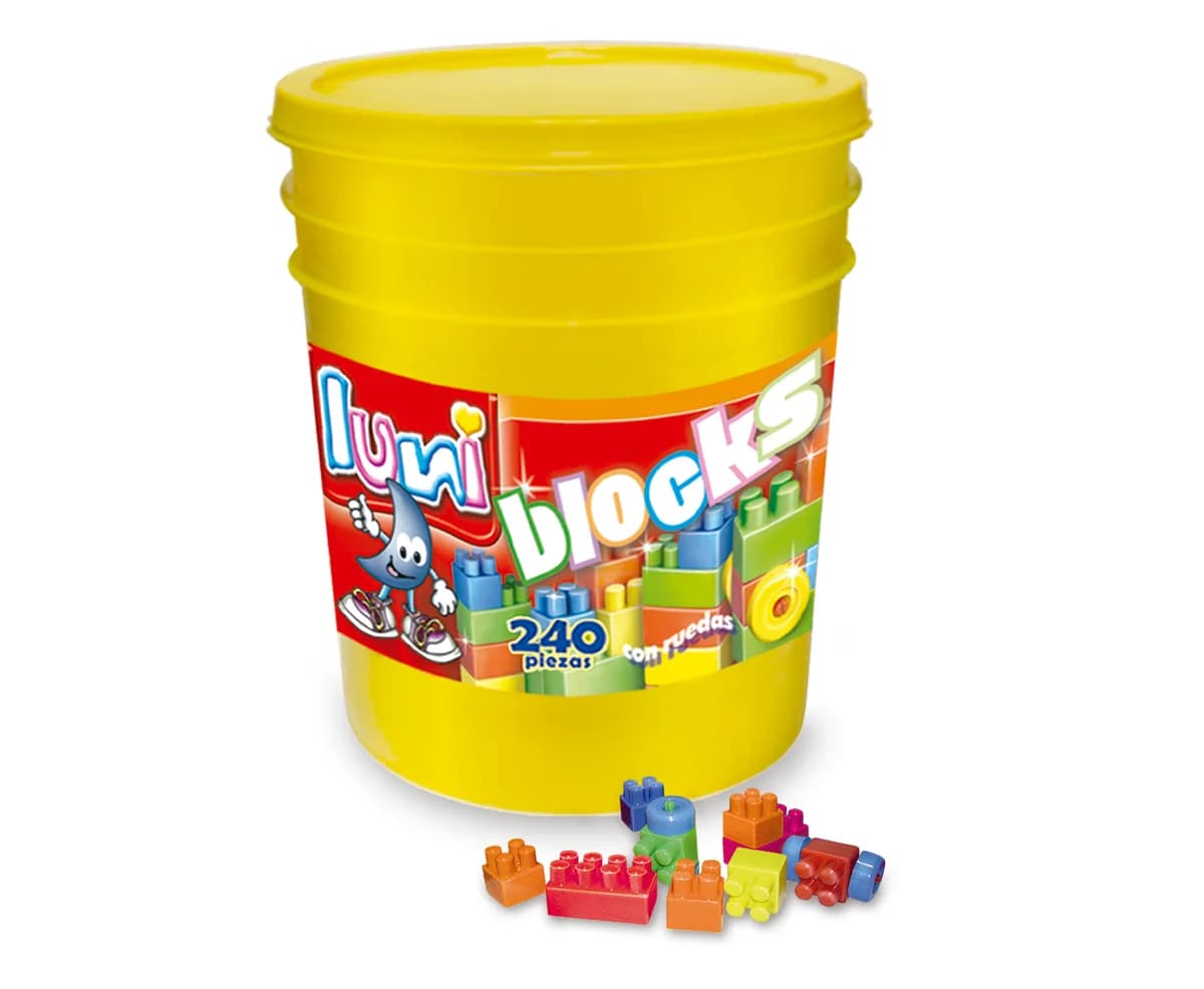 Block Varon 240 Piezas Balde Luni